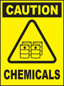 SAFETY SIGN (SAV) | Caution - Chemicals